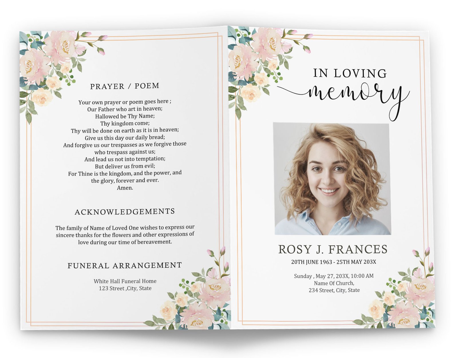 Download Funeral Program Template Designs For Word & PPT