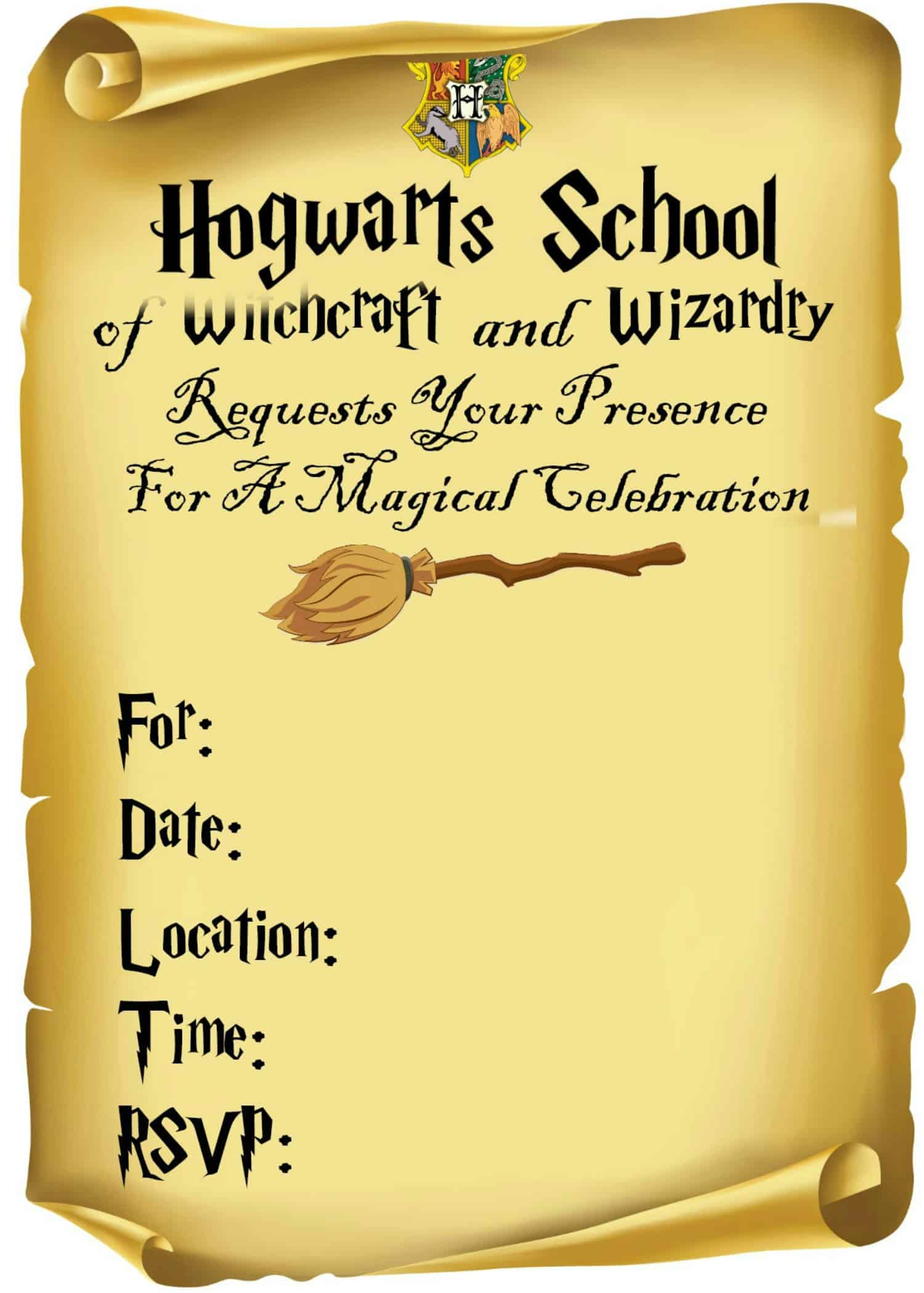 Harry Potter Invitations (free printables)