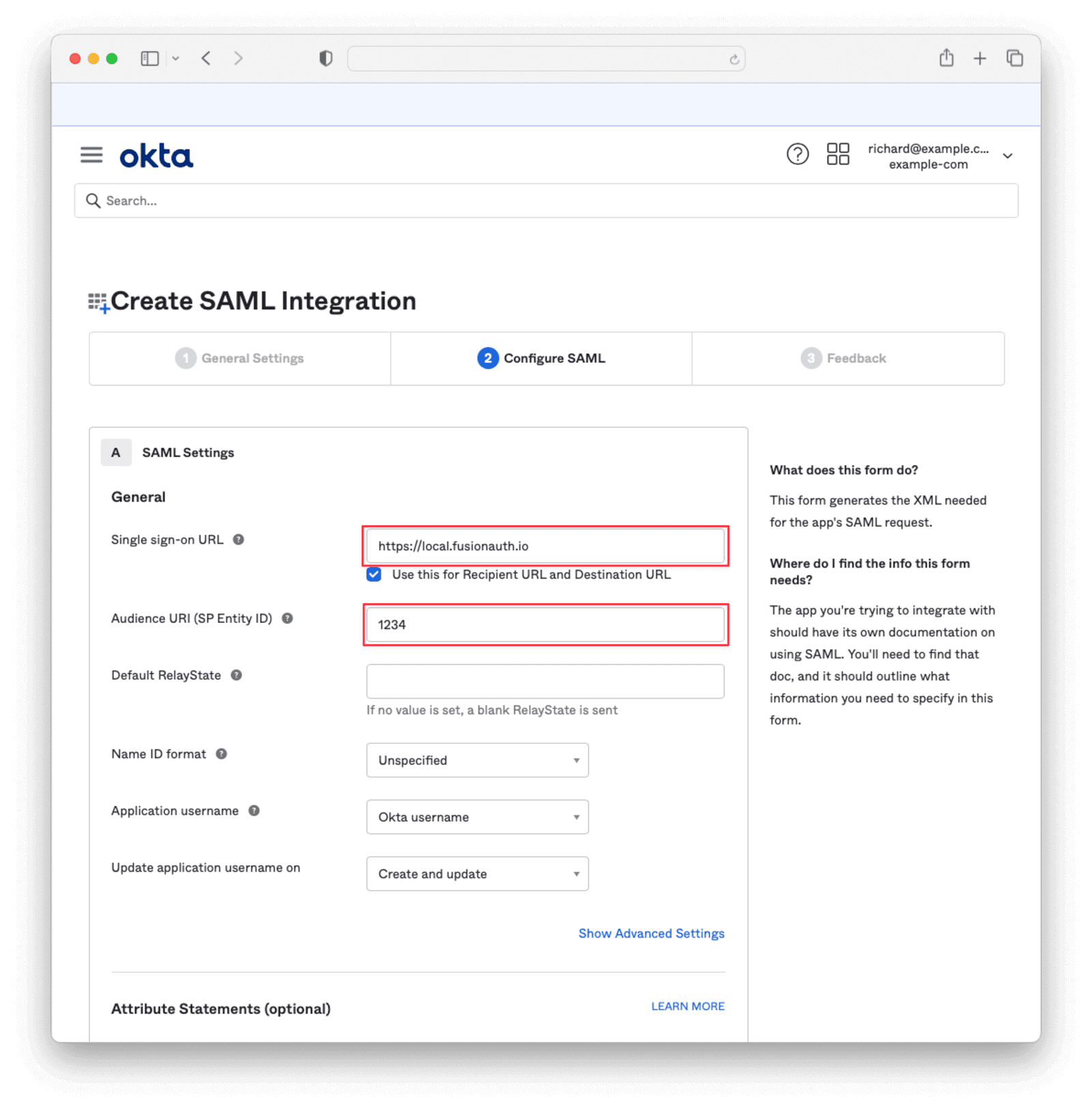 Okta dummy values