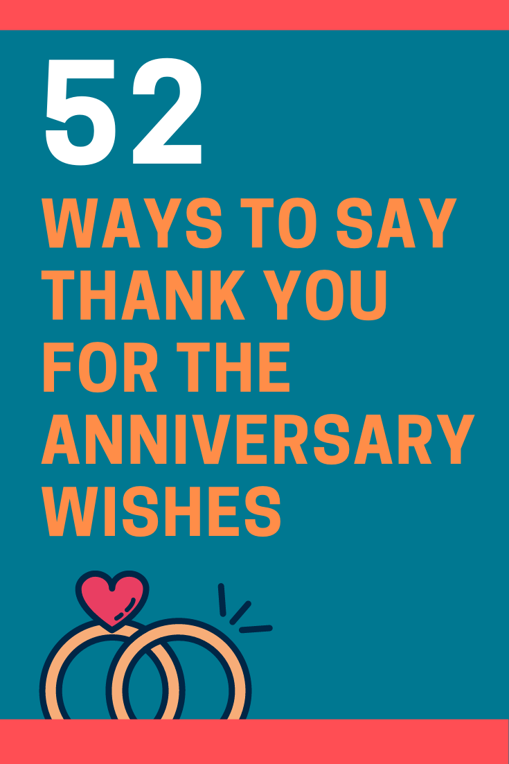 52 Ways to Say Thank You for the Anniversary Wishes ...