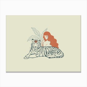 Tiger Woman Canvas Print