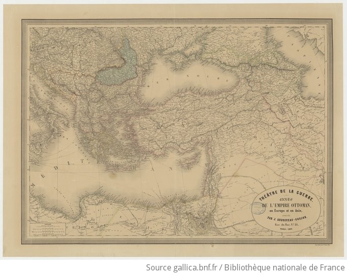 Carte de l'Empire Ottoman, en Europe et en Asie / publié par J.  Andriveau-Goujon | Gallica