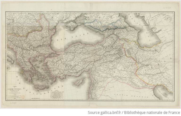 Carte de l'Empire ottoman, en Europe et en Asie, pour l'intelligence des  évènemens qui ont lieu dans ces pays | Gallica