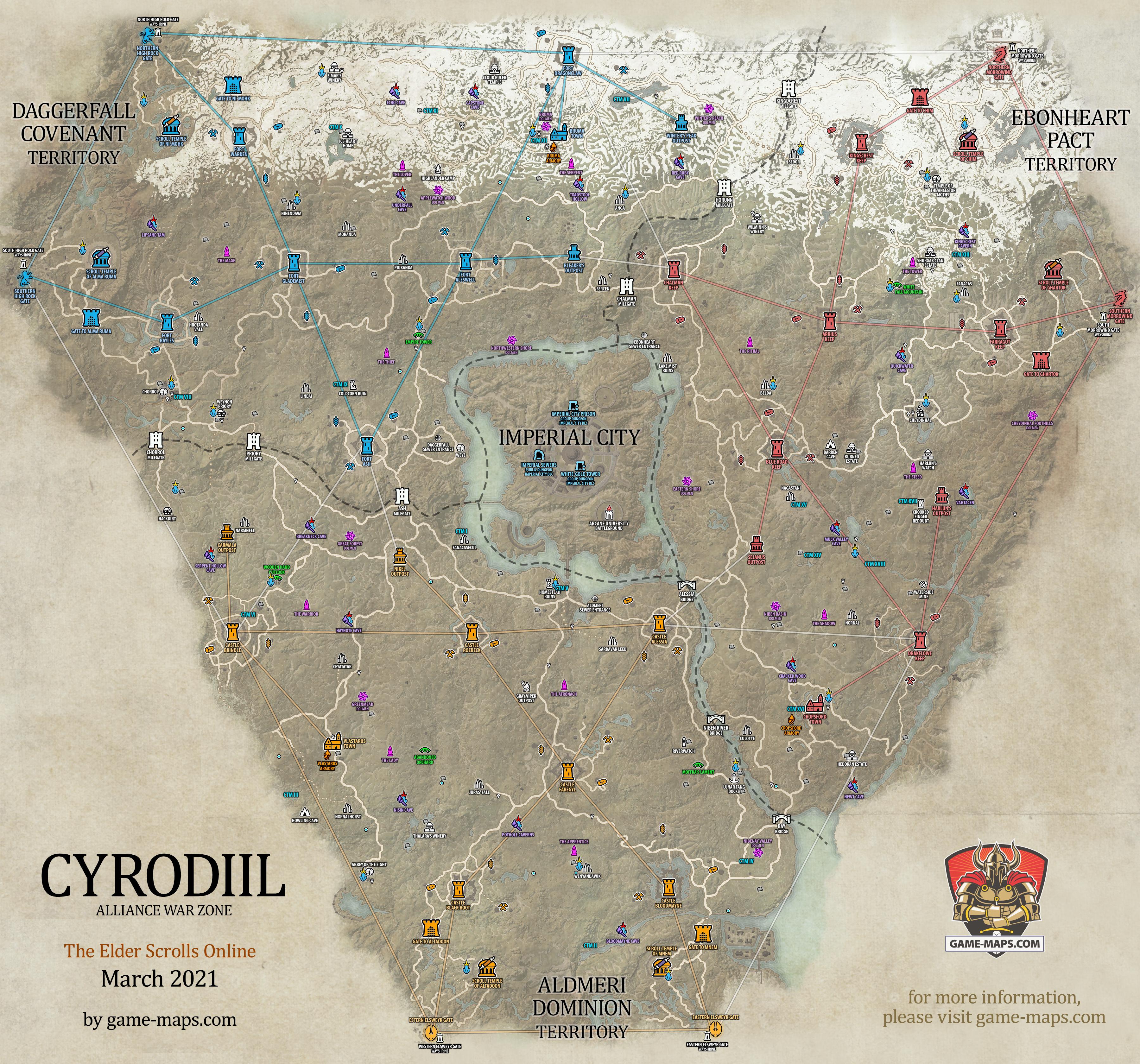 Elder Scrolls Online Cyrodiil Map