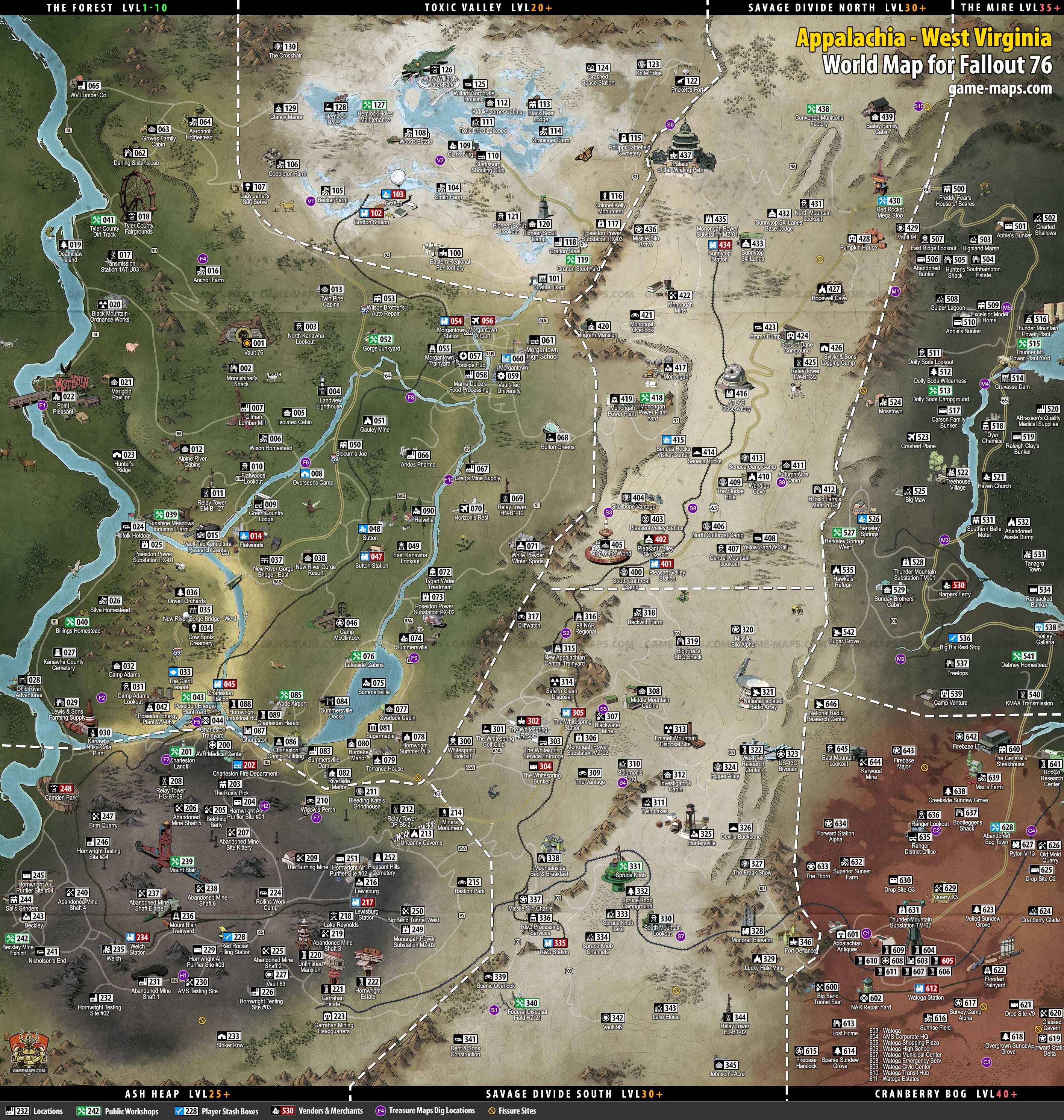 The Divide Fallout Map