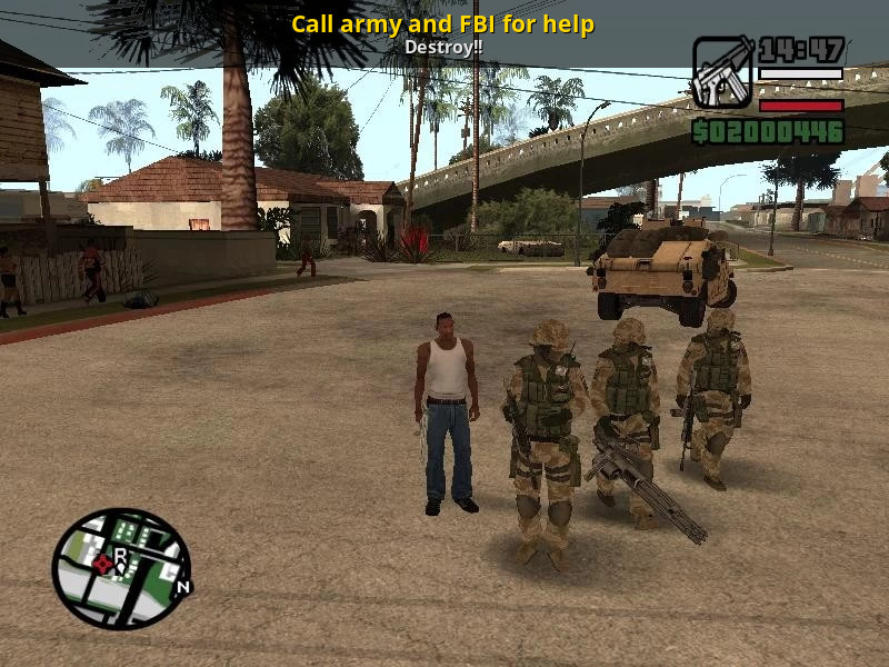 Call army and FBI for help [Grand Theft Auto: San Andreas] [Mods]