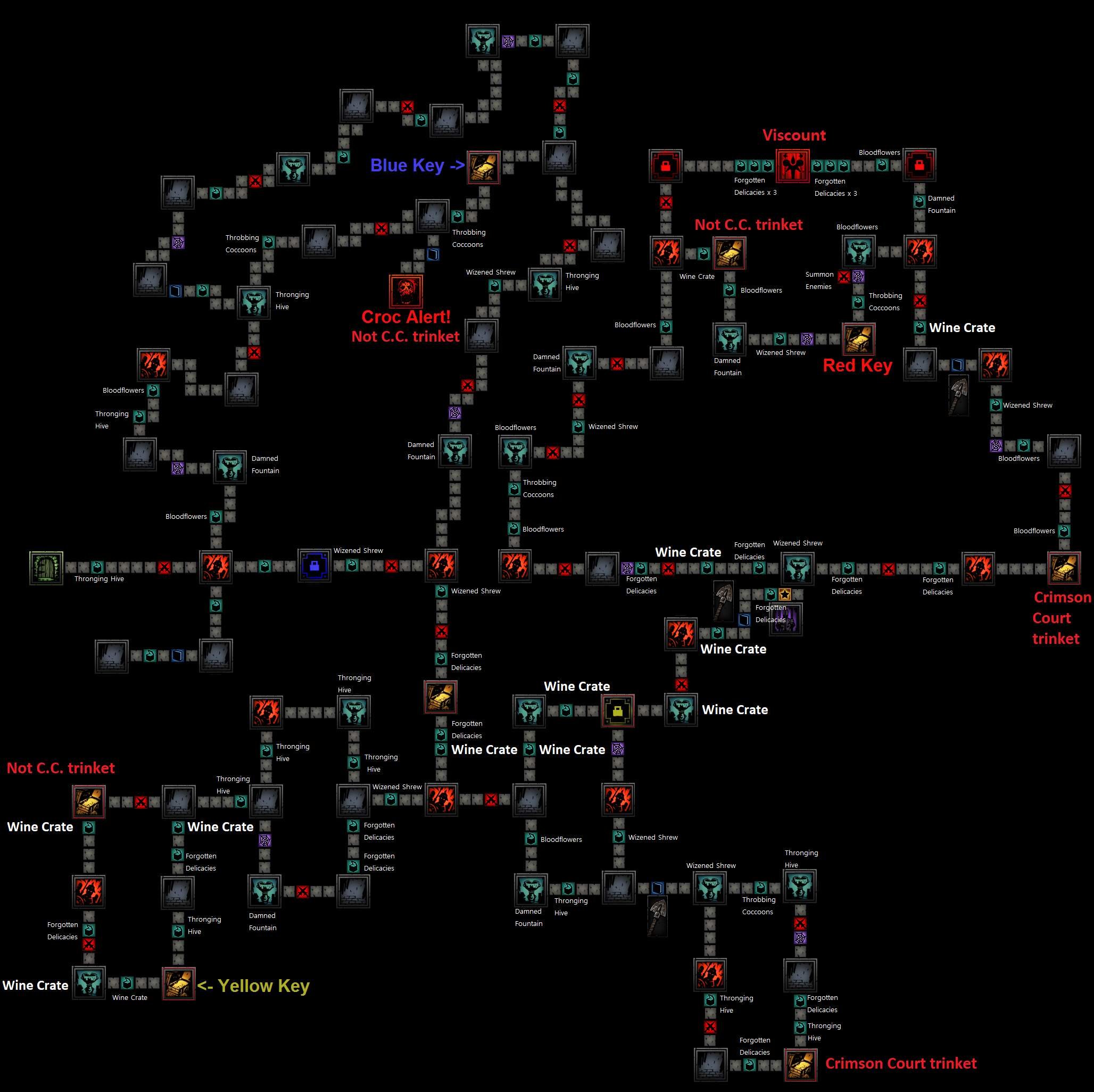 Darkest Dungeon Crimson Court Detailed Maps