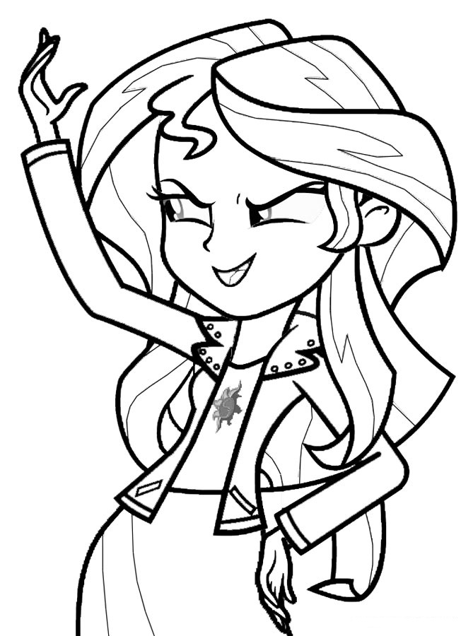 My Little Pony Princess Sunset Shimmer Coloring Page