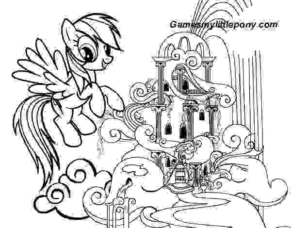 MLP Rainbow Dashs Palace Coloring Page