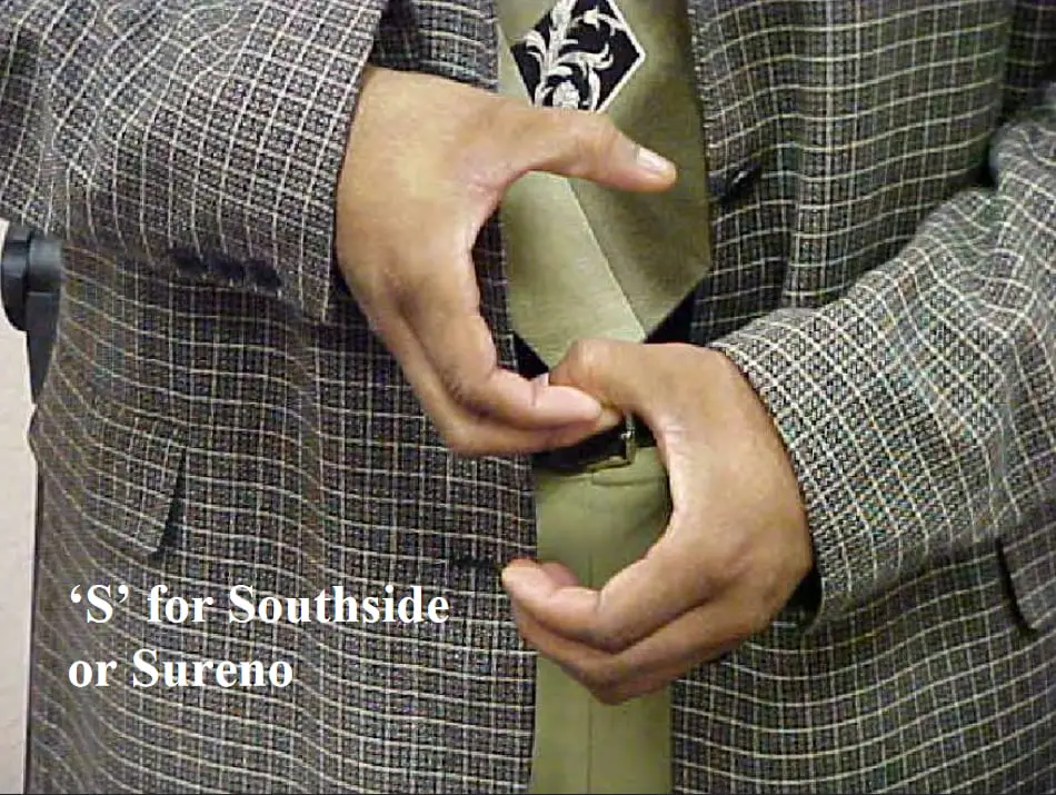 Sureno/Southside gang sign