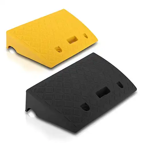 Pyle Lightweight Plastic Curb Ramps (2pc)