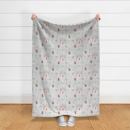 Teepee forest squral grey linen