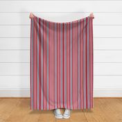 Retro vertical nautical stripes red navy