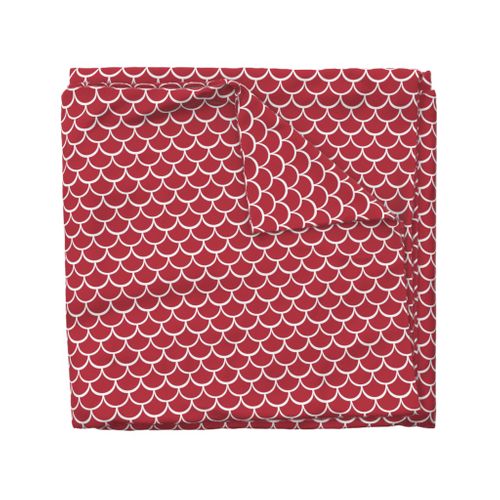 2" Fish Scale Pattern | Christmas Cardinal Red Collection