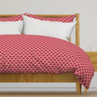 2" Fish Scale Pattern | Christmas Cardinal Red Collection