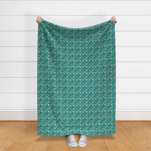 SMALL staffordshire terrier staffy bully psa dog breed fabric teal