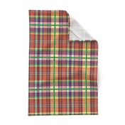 Don's Tartan - red, lemon, plum, green