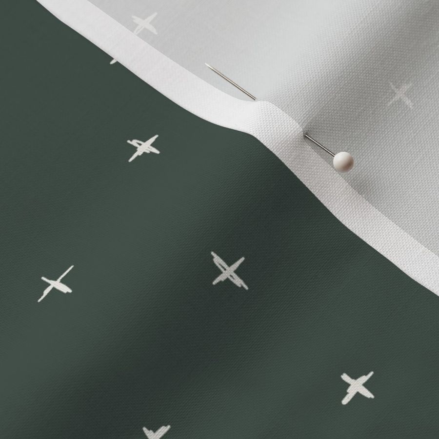 Minimalist Geometrics - swiss cross boho baby boy girl green nursery walls