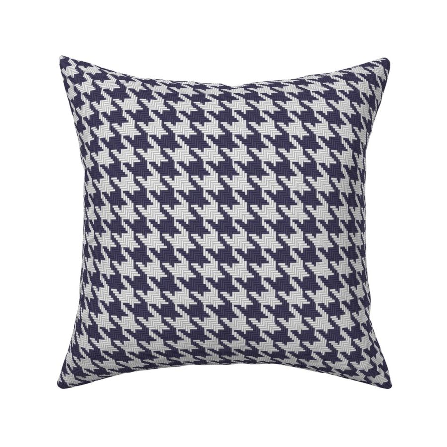 Dark Bluegray and White Houndstooth Plaid