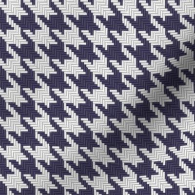 Dark Bluegray and White Houndstooth Plaid