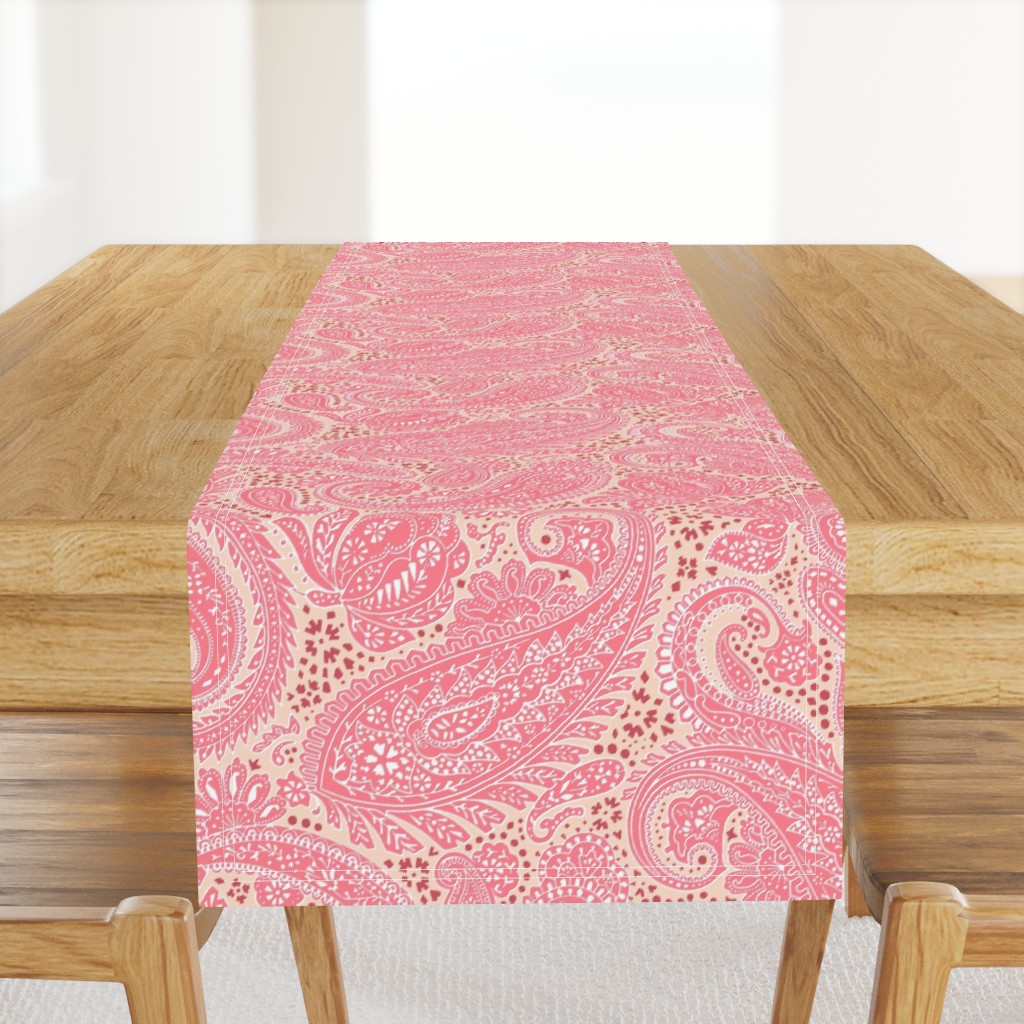 large Paisley Positivity red terracotta