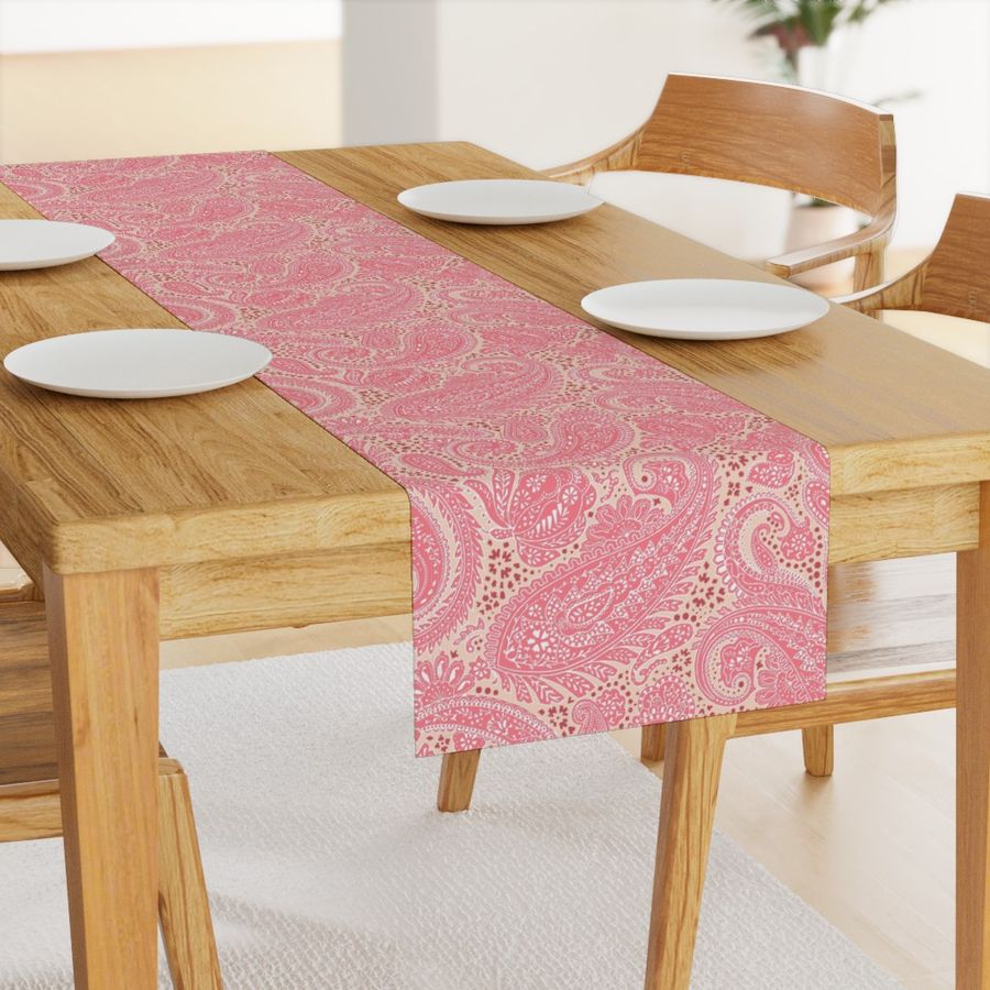 large Paisley Positivity red terracotta