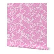 large Paisley Positivity white pink