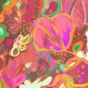 Pina Colada Tropical Abstract