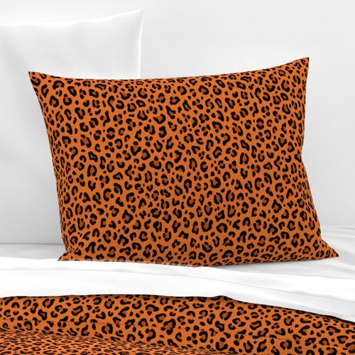 ★ LEOPARD PRINT in HALLOWEEN PUMPKIN ORANGE ★ Medium Scale / Collection : Leopard spots – Punk Rock Animal Print