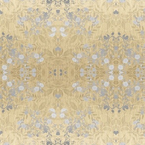 damask-silver gold faux foil