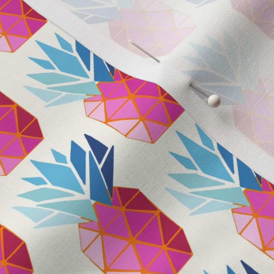 geometric pineapple/pink turquoise/small