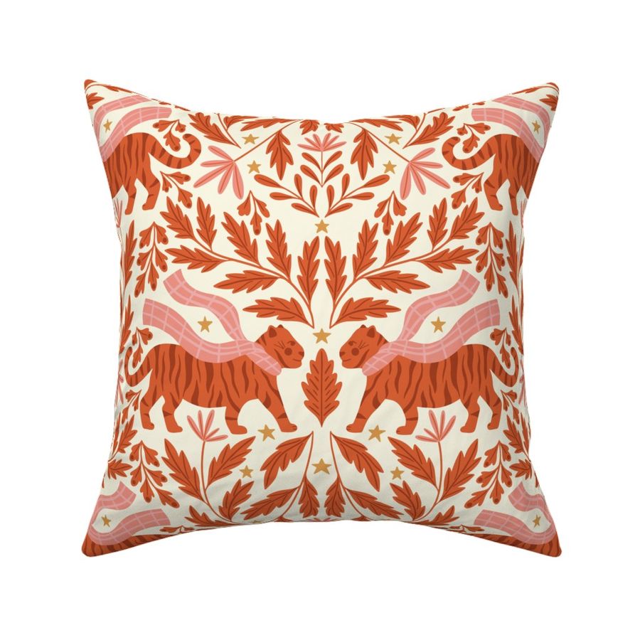 Cozy Tigers Damask - Large Scale