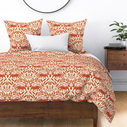 Cozy Tigers Damask - Large Scale