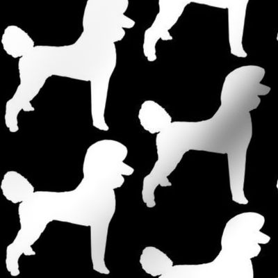 White Poodle Dog Silhouette