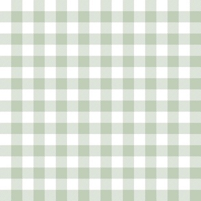 1" sage gingham