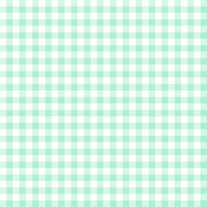 small mint gingham