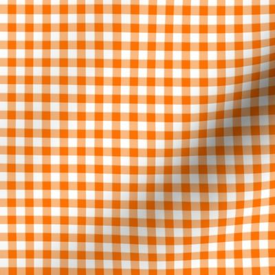 small orange white buffalo plaid