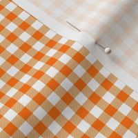 small orange white buffalo plaid