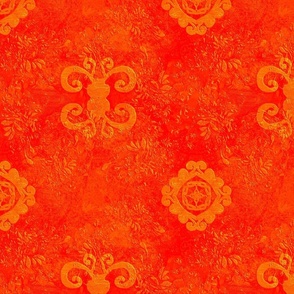 Rococo Sari Red Orange