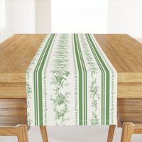 Belevedere Floral Stripe ~ Custom Green  