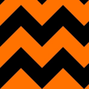 3" orange black chevron