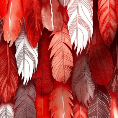 Red Rooster Feathers