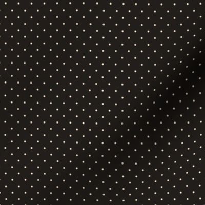 ★ ROCKABILLY POLKA DOTS ★ Black + Ecru - Large Scale / Coordinates with the ROCKABILLY CHERRY SKULL designs from the collection : Cherry Skull - Rock 'n' Roll Old School Tattoo Prints