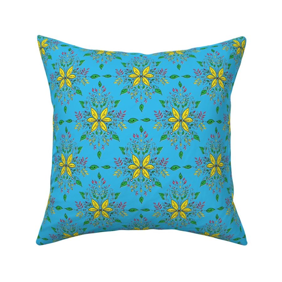 Vibrant Feminine Floral - Turquoise