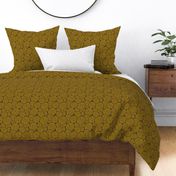 Bed Of Urchins - Nautical Sea Urchins - Charcoal Golden Yellow Regular Scale 