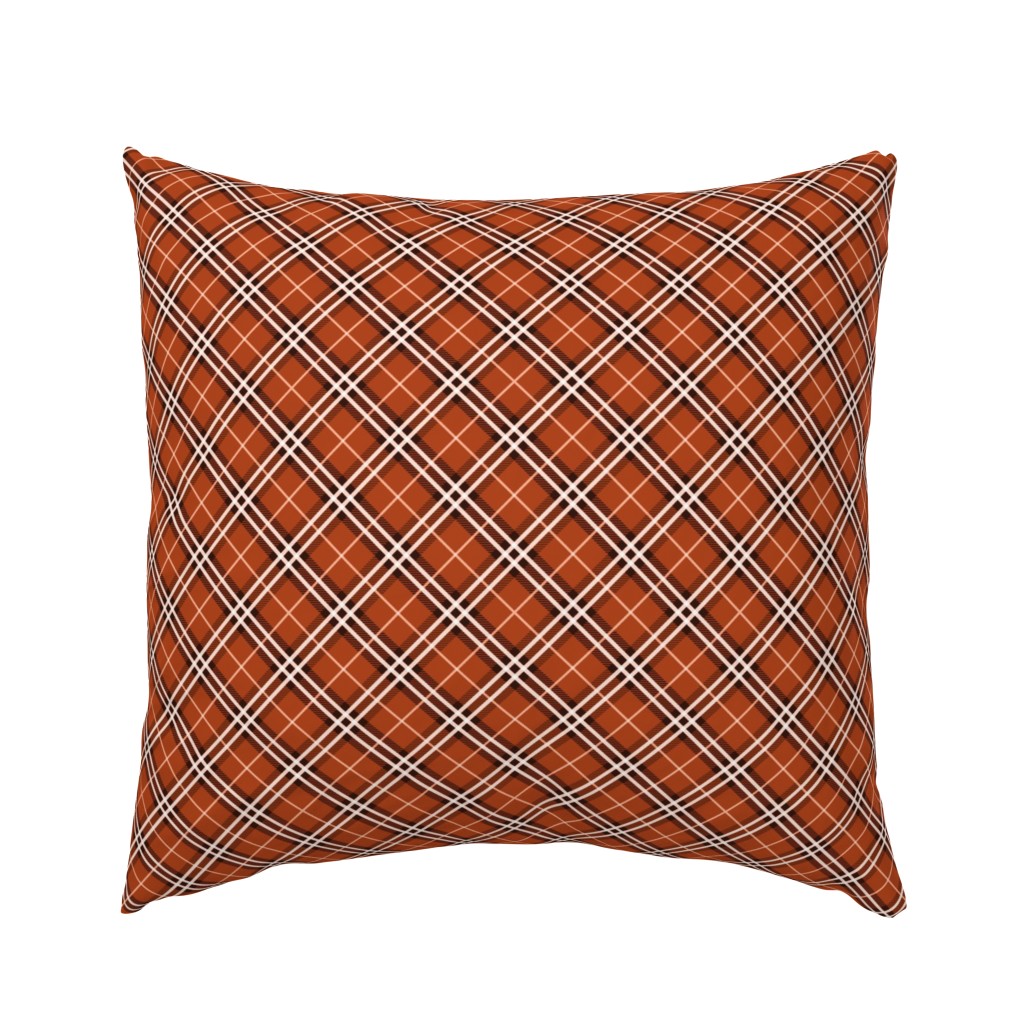 Small Scale Tartan Plaid - Autumn Orange