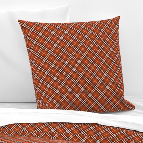 Small Scale Tartan Plaid - Autumn Orange