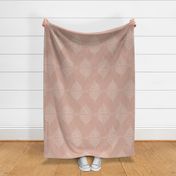 Boho southwestern modern Geometric - Pink and Bone - textured linen look interiors