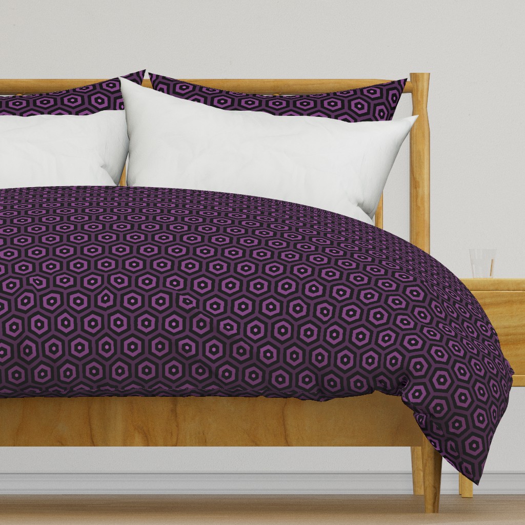 Geometric Pattern: Hexagon Hive: Positive Dark Purple