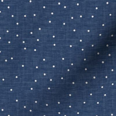 Tiny Polkadot Dark blue Denim